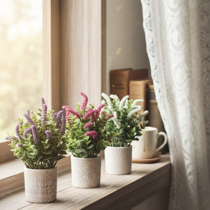 SET 2 PLANTA DECORATIVA ARTIFICIAL ESTILO SILVESTRE JHN - 2