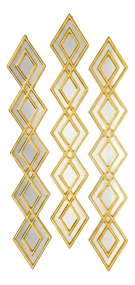 SET 3 ESPEJO PARED DECORATIVO PANEL ARTISTICO DIAMANTE JHN - 1