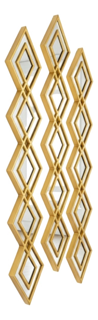 SET 3 ESPEJO PARED DECORATIVO PANEL ARTISTICO DIAMANTE JHN - 3