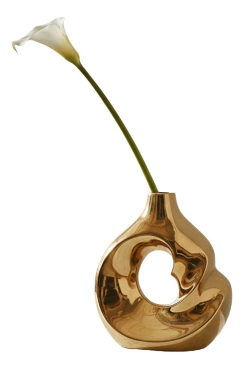FLORERO DECORATIVO JARRON DISEÑO VANGUARDISTA ADORNO JHN - 3