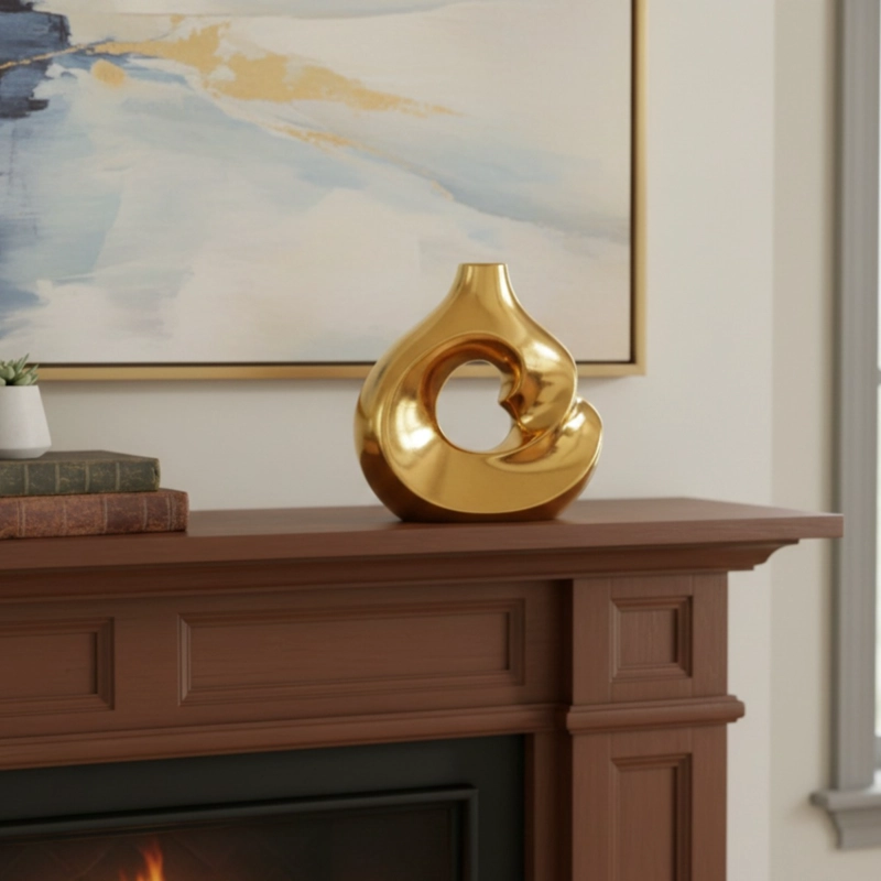 FLORERO DECORATIVO JARRON DISEÑO VANGUARDISTA ADORNO JHN - 7