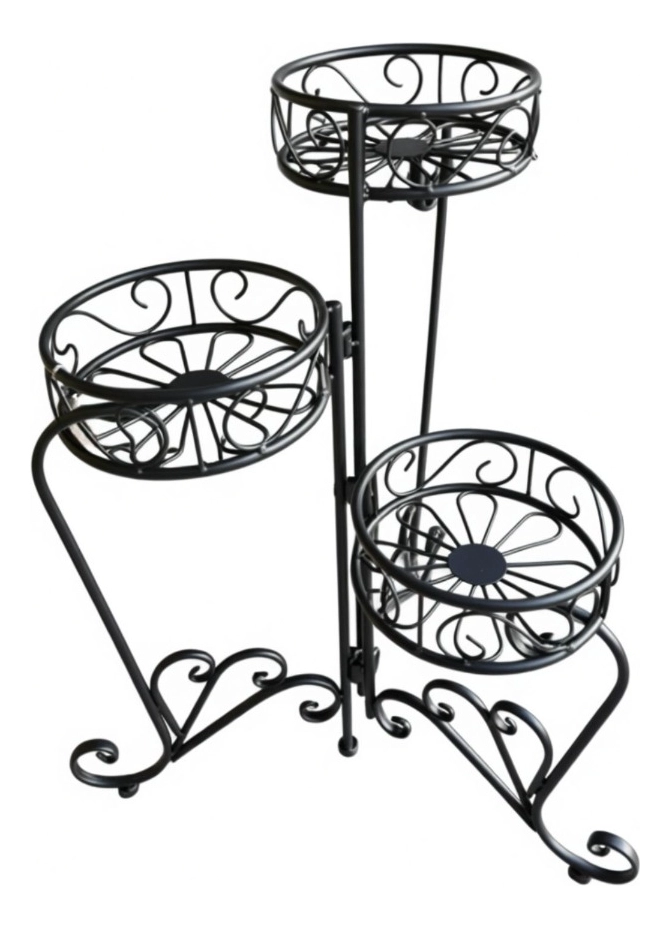 PORTA MACETA DECORATIVO SOPORTE PLANTAS 3 NIVELES JHN - 1
