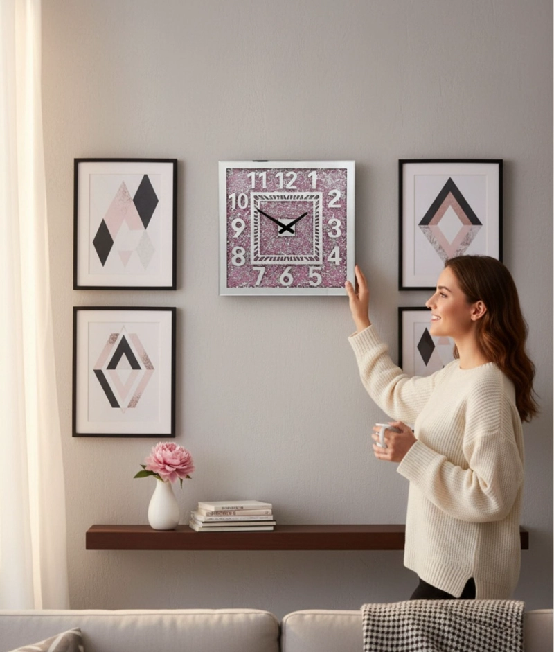 RELOJ PARED DECORATIVO DISEÑO ELEGANTE ADORNO MODERNO JHN - 4