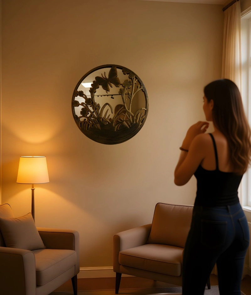 ESPEJO PARED DECORATIVO DISEÑO FUNCIONAL ARBOL VIDA JHN - 3