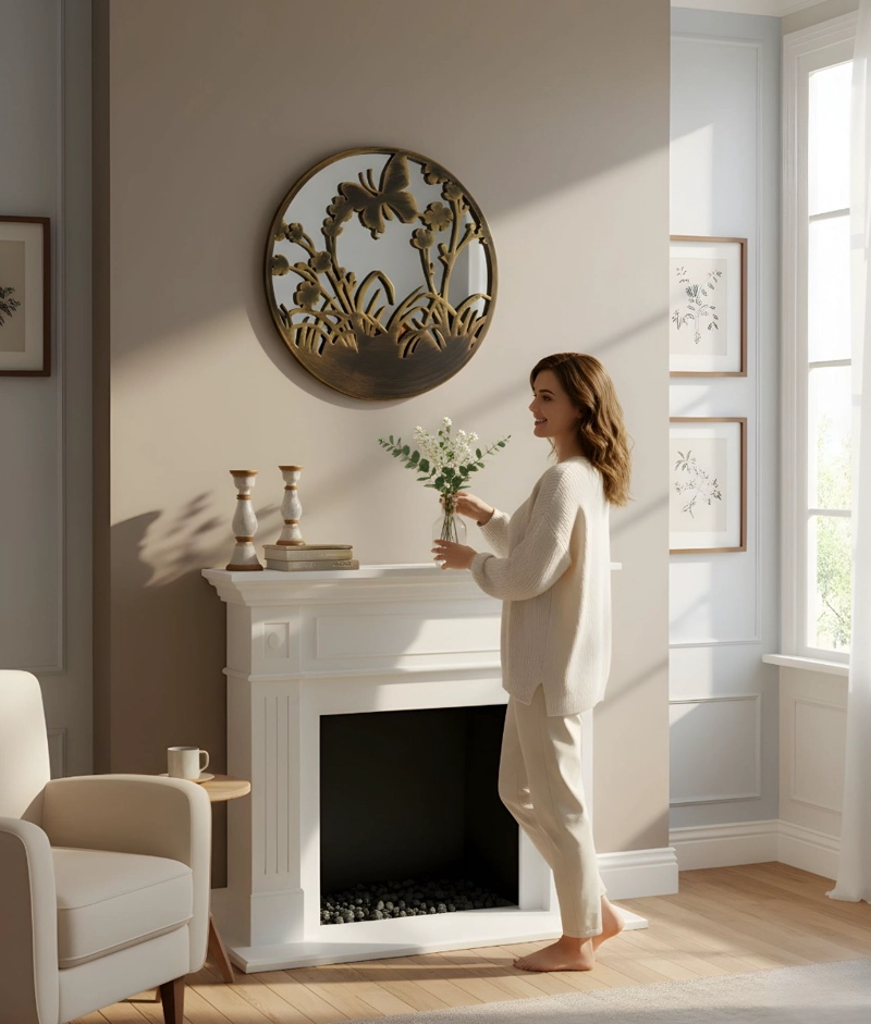 ESPEJO PARED DECORATIVO DISEÑO FUNCIONAL ARBOL VIDA JHN - 4
