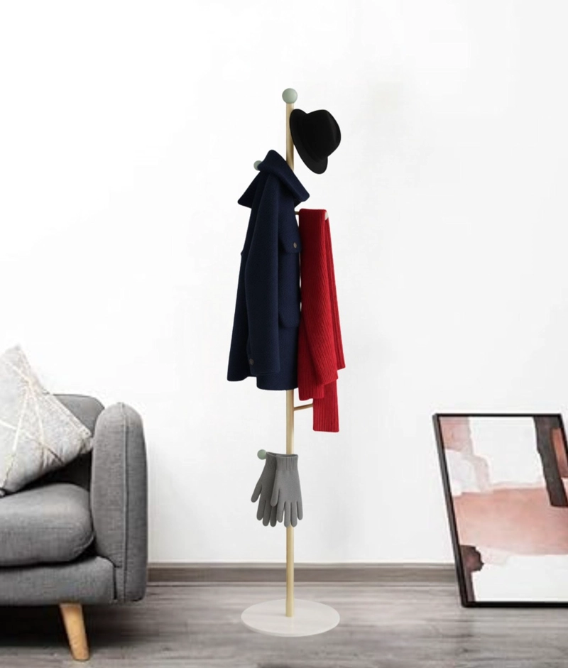 PERCHERO PIE MODERNO ORGANIZADOR DECORATIVO VERTICAL JHN - 5