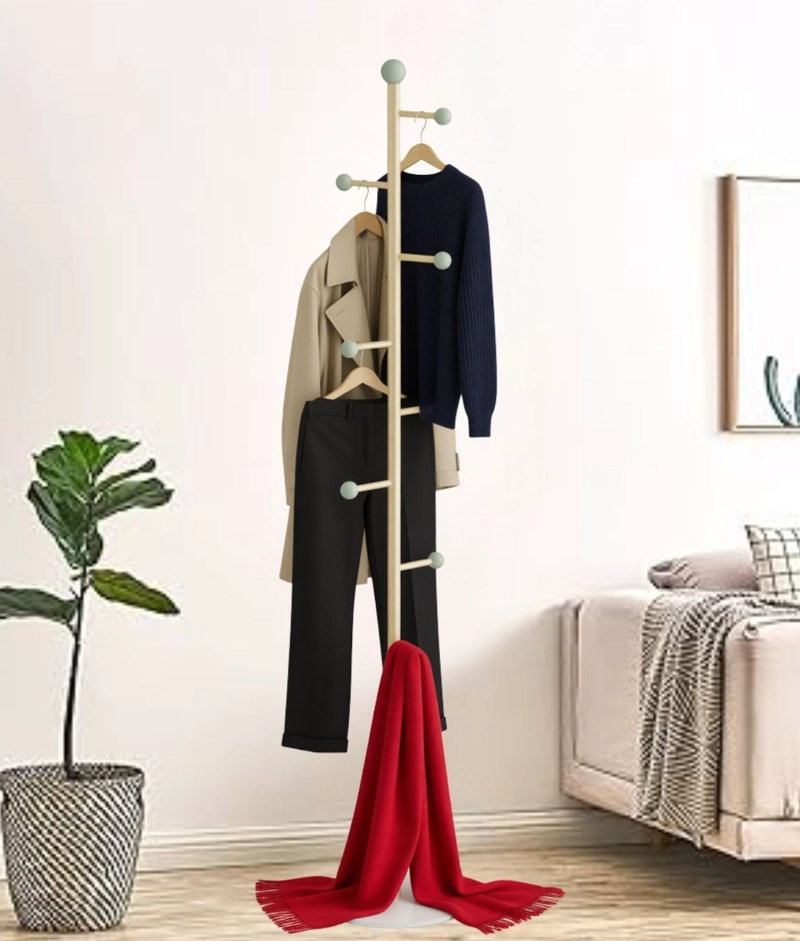 PERCHERO PIE MODERNO ORGANIZADOR DECORATIVO VERTICAL JHN - 9