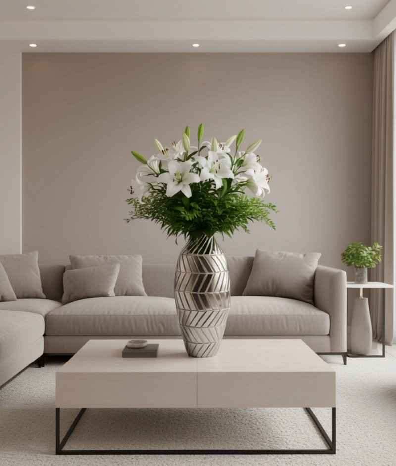 FLORERO JARRON DECORATIVO DISEÑO GEOME TRICO INTRINCADO JHN - 6