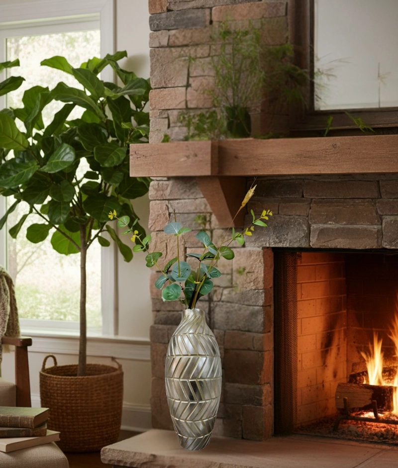 FLORERO JARRON DECORATIVO DISEÑO GEOME TRICO INTRINCADO JHN - 9