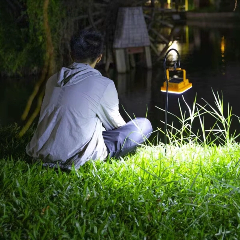 LAMPARA CON PANEL SOLAR LED PORTATIL RECARGABLE CAMPING LAU - 1