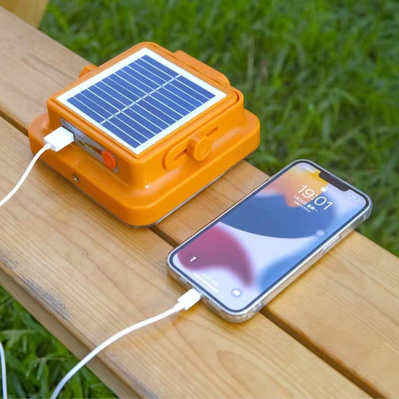 LAMPARA CON PANEL SOLAR LED PORTATIL RECARGABLE CAMPING LAU - 5