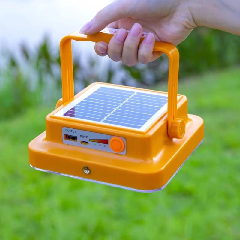 LAMPARA CON PANEL SOLAR LED PORTATIL RECARGABLE CAMPING LAU - 8