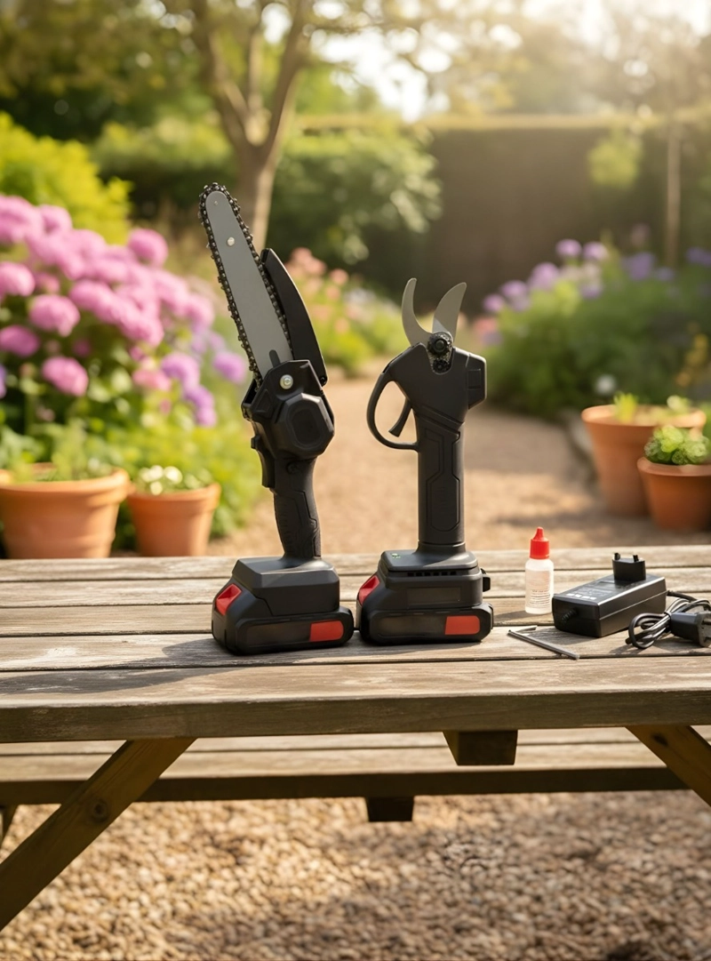 KIT JARDINERIA MINI MOTOSIERRA PEQUEÑA TIJERA PODAR JHN - 10