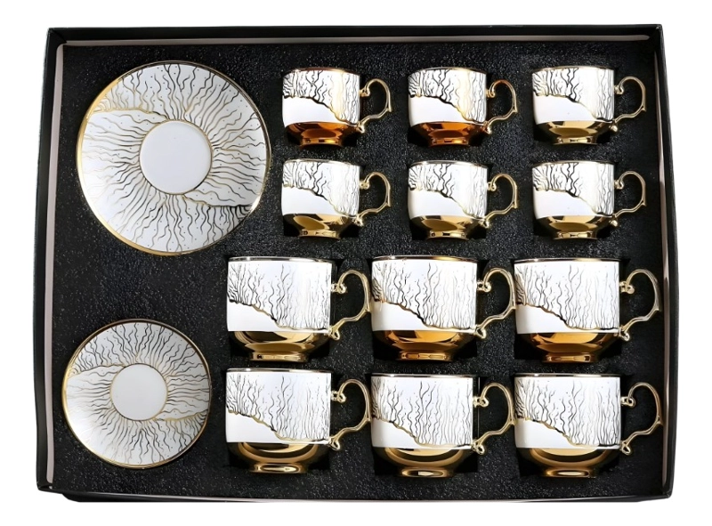 JUEGO VAJILLA TAZAS PLATILLOS DISEÑO ARTISTICO MESA JHN - 3