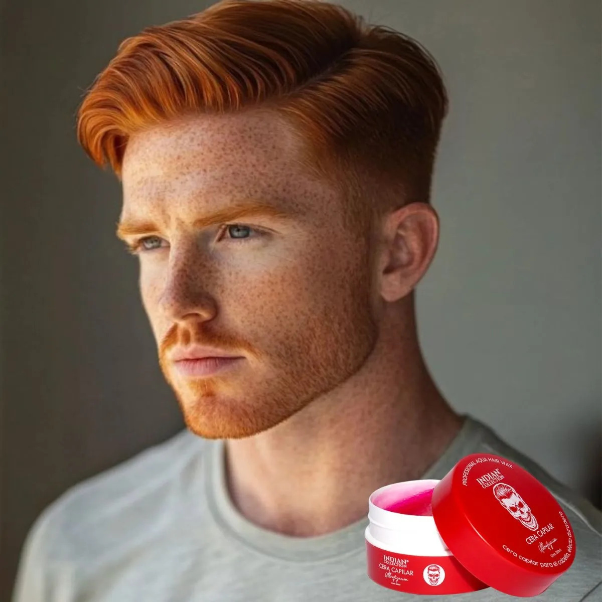 SET 2 FIJADOR CAPILAR CERA ROJO EFECTO DURADERO HOMBRES LAU - 2