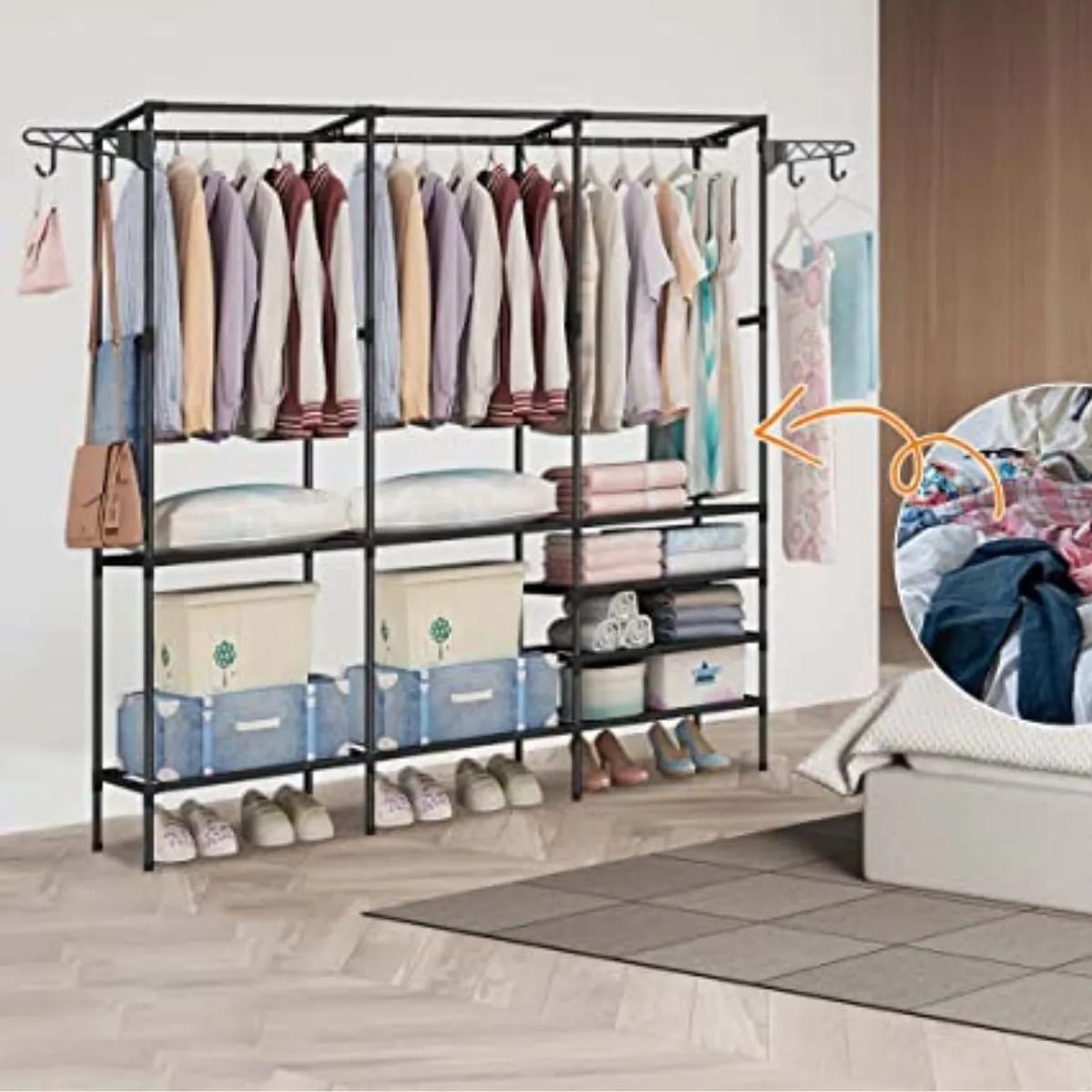 ORGANIZADOR DE ROPA VARILLAS PARA COLGAR MULTIFUNCION LAU - 4