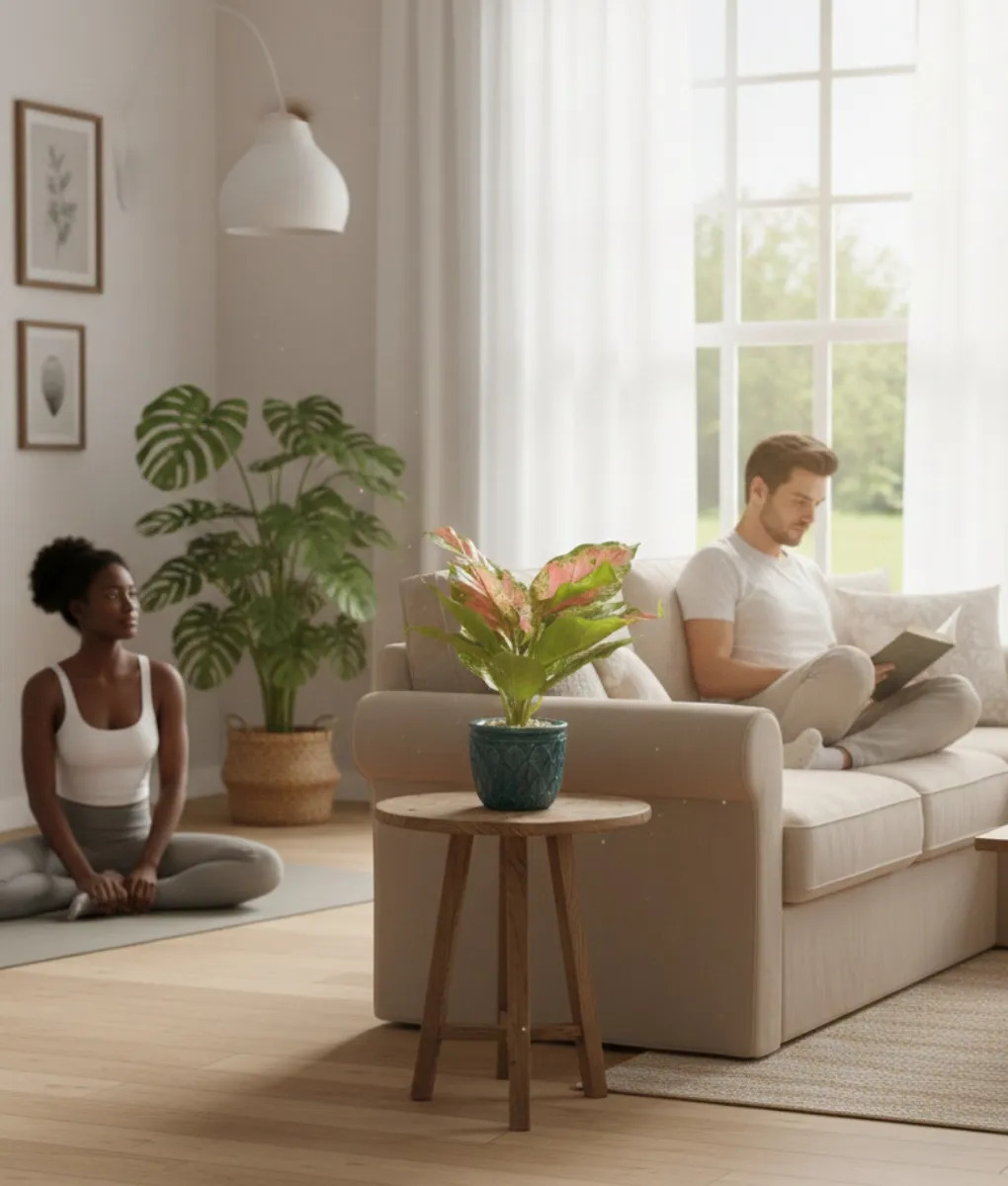 PLANTA DECORATIVA ARTIFICIAL FOLLAJE ESPLE NDIDO ELEGANTE JHN - 3