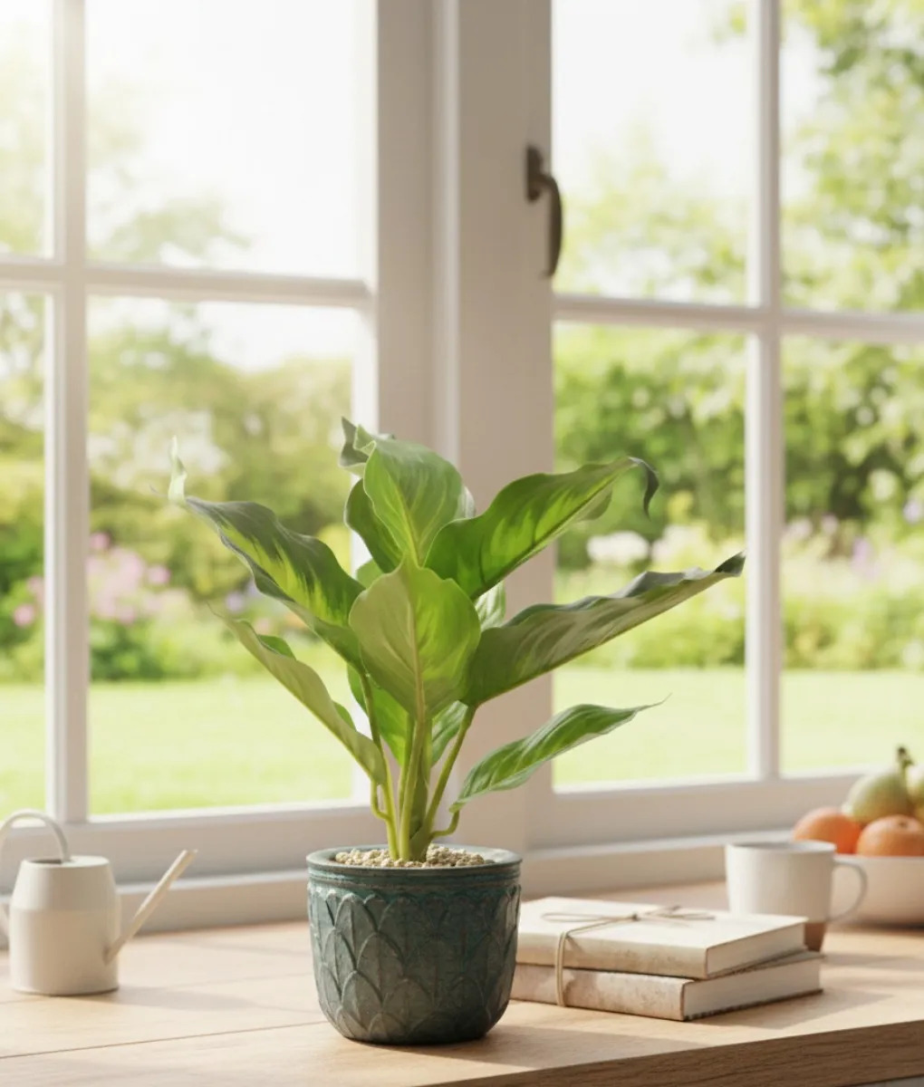 PLANTA DECORATIVA ARTIFICIAL FOLLAJE ESPLE NDIDO ELEGANTE JHN - 7