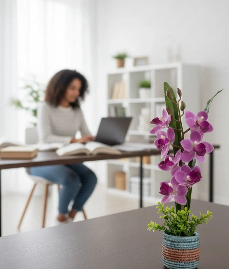 PLANTA DECORATIVA ARTIFICIAL TROPICAL ELEGANTE FLORAL JHN - 4