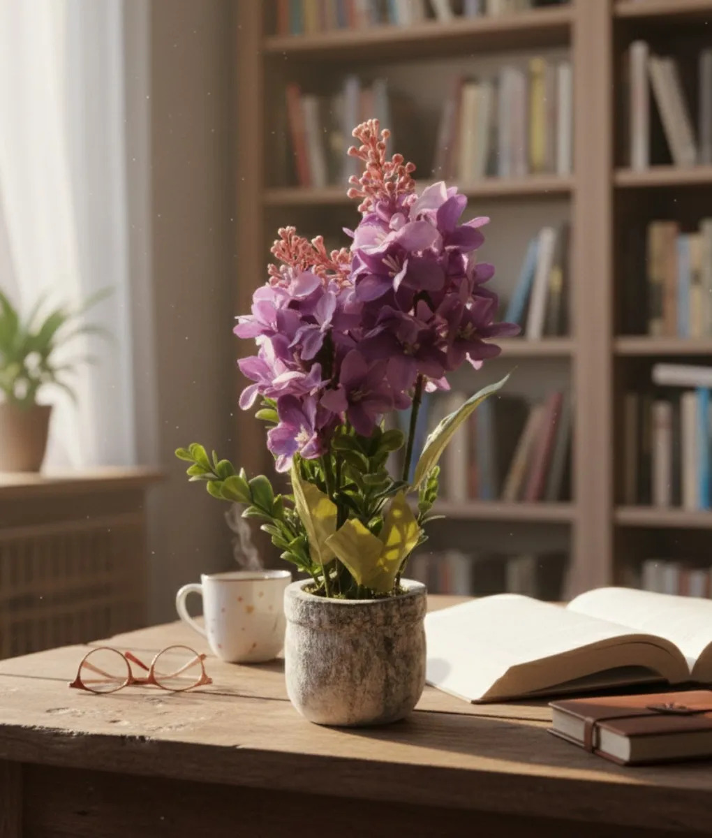 PLANTA DECORATIVA ARTIFICIAL RAMILLETE FLORAL HOGAR JHN - 10