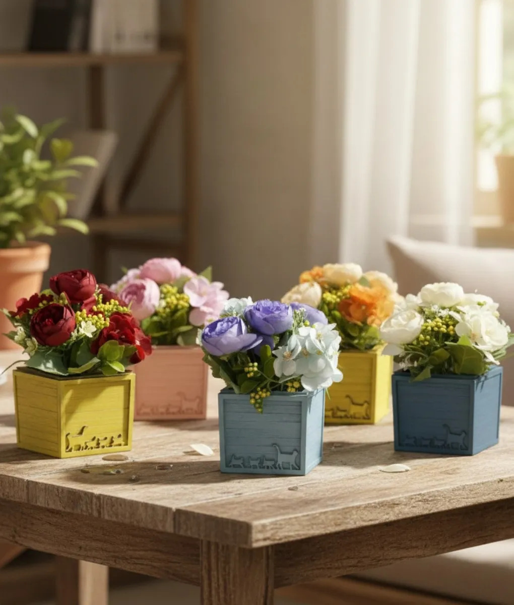 PLANTA DECORATIVA ARTIFICIAL DISEÑO FLORAL CAMPESTRE JHN - 2