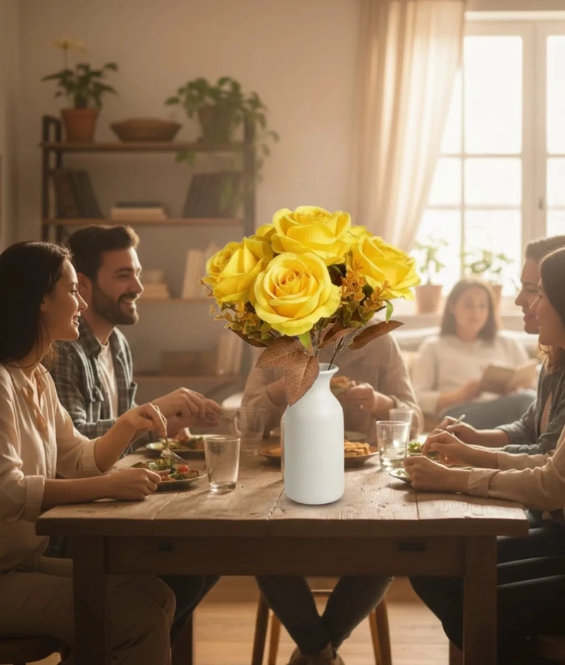 FLOR ARTIFICIAL RAMO DECORATIVO BELLEZA DISEÑO REALISTA JHN - 5
