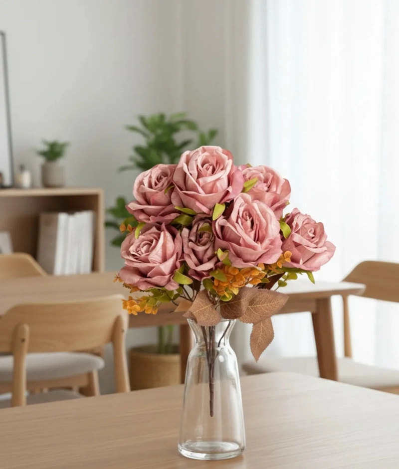 FLOR ARTIFICIAL RAMO DECORATIVO BELLEZA DISEÑO REALISTA JHN - 8