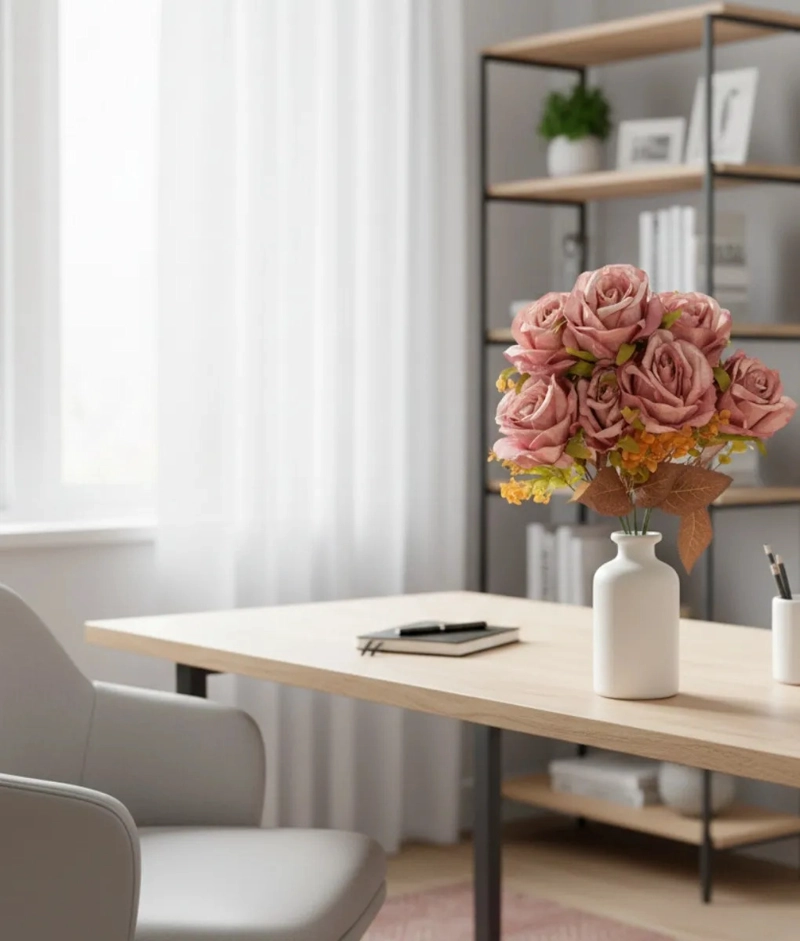 FLOR ARTIFICIAL RAMO DECORATIVO BELLEZA DISEÑO REALISTA JHN - 10