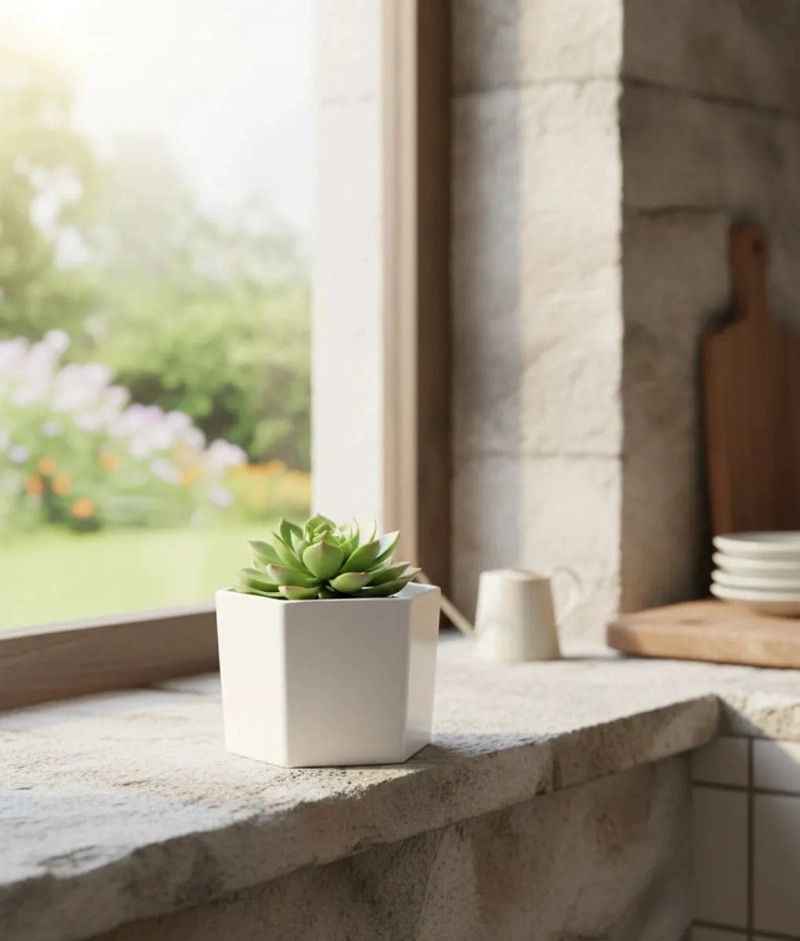 SET 8 MACETERO DECORATIVO MODERNO DISEÑO GEOME TRICO JHN - 9