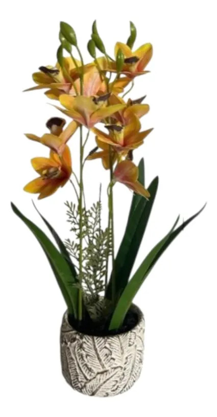 PLANTA DECORATIVA ARTIFICIAL ORQUIDEAS EXOTICAS RELIEVE JHN - 1