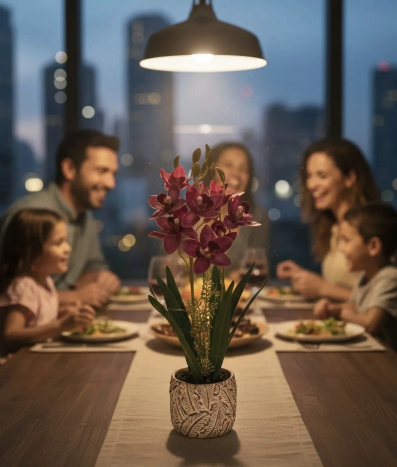 PLANTA DECORATIVA ARTIFICIAL ORQUIDEAS EXOTICAS RELIEVE JHN - 6