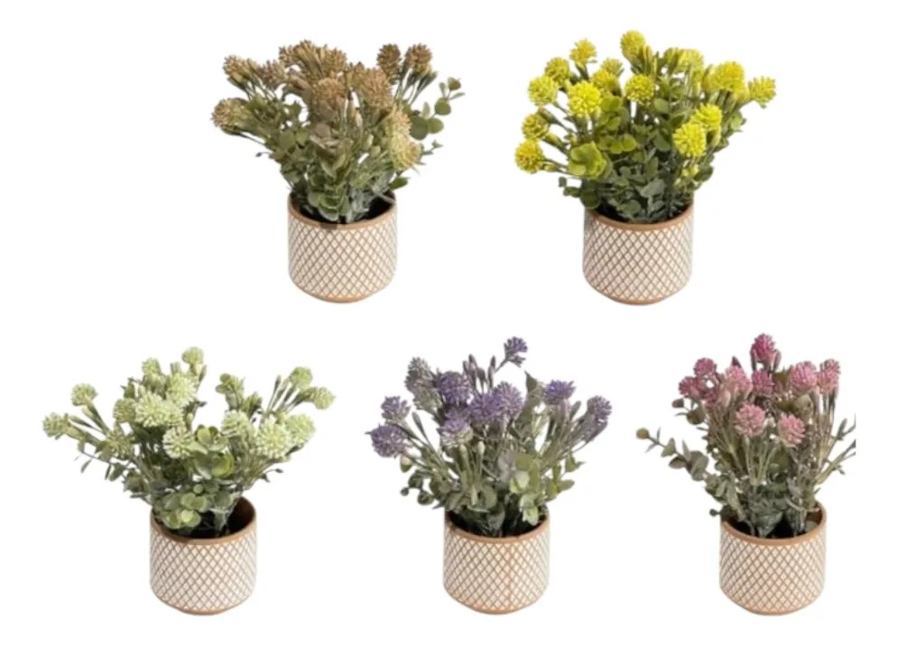 PLANTA DECORATIVA ARTIFICIAL DISEÑO TEXTURA TEJIDA JHN - 3
