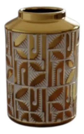 FLORERO DECORATIVO JARRON DISEÑO TROPICAL ALTO RELIEVE JHN - 1