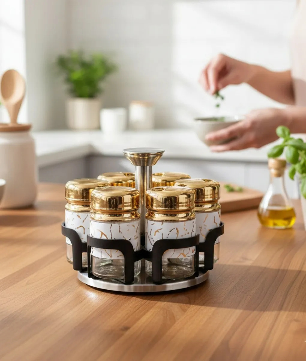 ESPECIERO JUEGO ORGANIZADOR CONDIMENTOS DISEÑO ELEGANTE JHN - 2