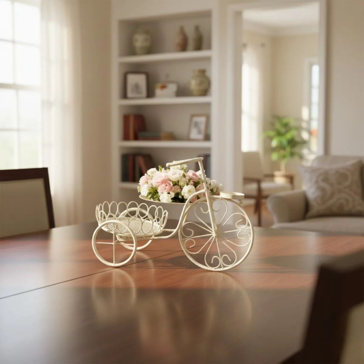 PORTA MACETA DECORATIVO BICICLETA ADORNO ESTILO CLASICO JHN - 7