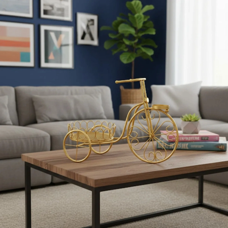 PORTA MACETA DECORATIVO BICICLETA ADORNO ESTILO CLASICO JHN - 9