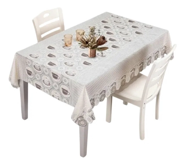MANTEL MESA DECORATIVO PATRON TEMATICO CAFE  CALADO JHN - 1