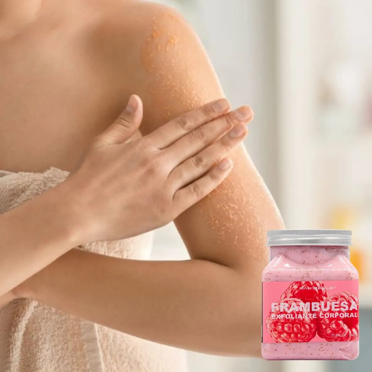 SET 2 EXFOLIANTES CORPORAL FRAMBUESA TODO TIPO DE PIEL  LAU - 7