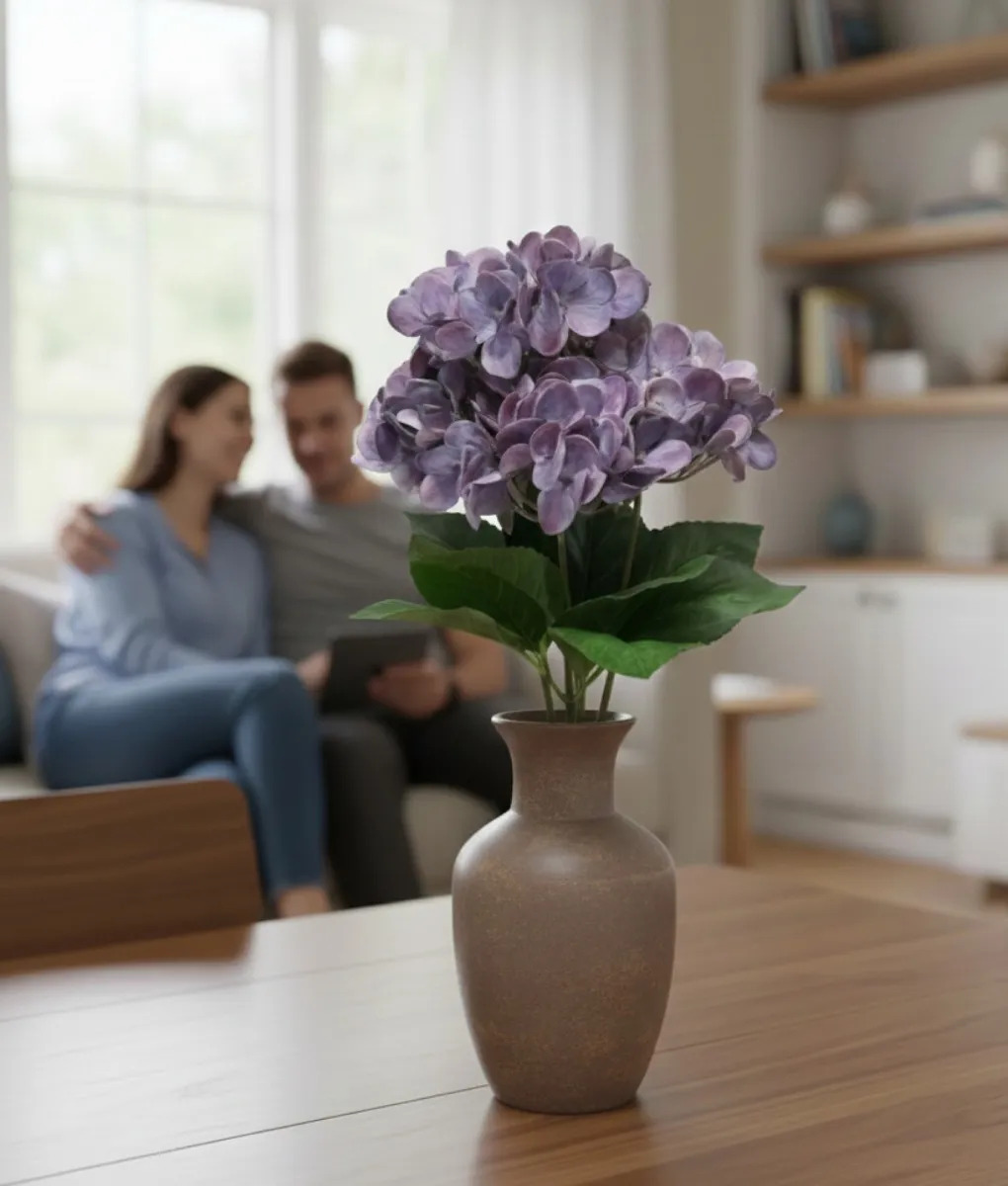 RAMO DECORATIVO ARTIFICIAL HORTENSIAS ADORNO FLORAL JHN - 4
