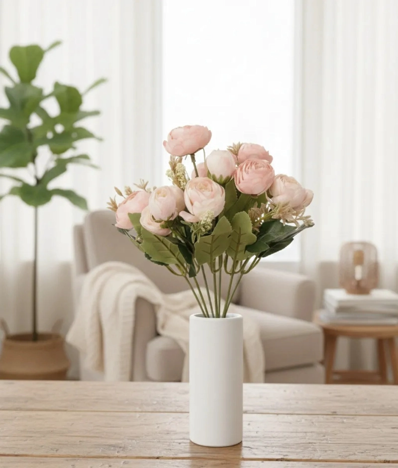 SET 2 RAMO DECORATIVO FLORES ARTIFICIALES ADORNO FLORAL JHN - 9
