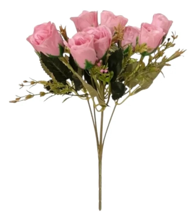 SET 4 RAMO FLORAL ROSAS ARTIFICIALES ENCANTO DECORATIVO JHN - 1