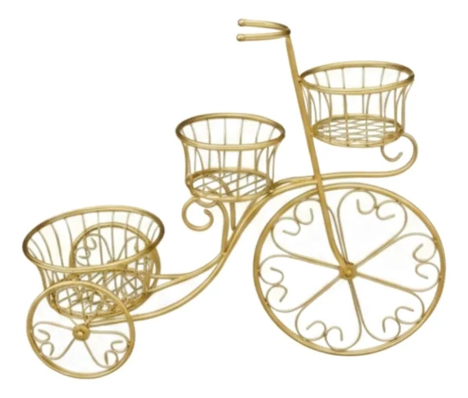 PORTA MACETA DECORATIVO TRICICLO ORNAMENTAL VINTAGE JHN - 1