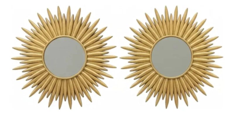 SET 3 ESPEJO DECORATIVO PARED DISEÑO AURA RADIANTE JHN - 3