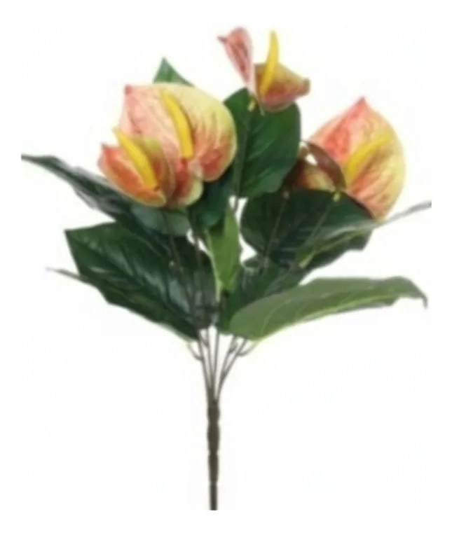 RAMO FLORAL ARTIFICIAL ANTHURIUM ADORNO DECORATIVO JHN - 1