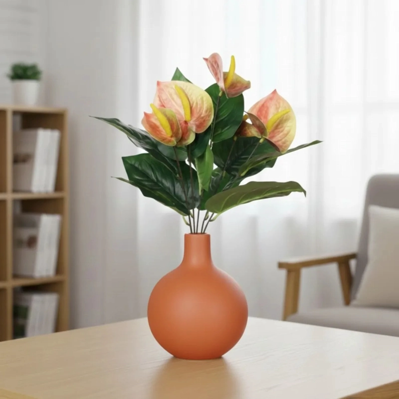 RAMO FLORAL ARTIFICIAL ANTHURIUM ADORNO DECORATIVO JHN - 2