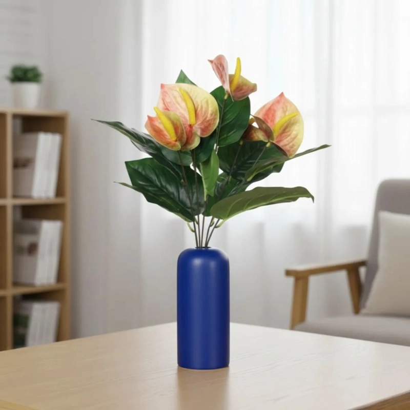 RAMO FLORAL ARTIFICIAL ANTHURIUM ADORNO DECORATIVO JHN - 9