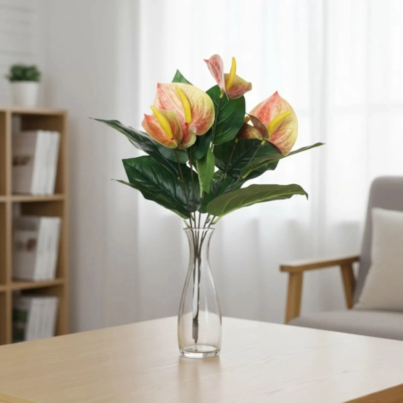 RAMO FLORAL ARTIFICIAL ANTHURIUM ADORNO DECORATIVO JHN - 10