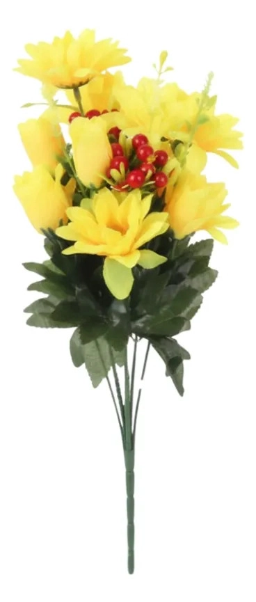 RAMO FLORAL ARTIFICIAL FRUTOS SILVESTRES DECORATIVO JHN - 3