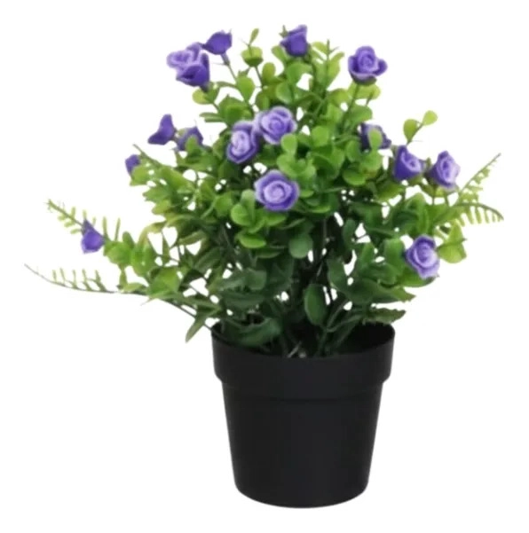 SET 2 PLANTA ARTIFICIAL MINI ARBUSTO ROSAS SILVESTRES JHN - 3