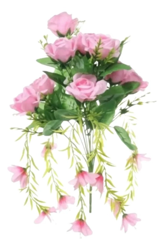 SET 2 RAMO ARTIFICIAL ROSAS DISEÑO CAIDA ORNAMENTAL JHN - 1